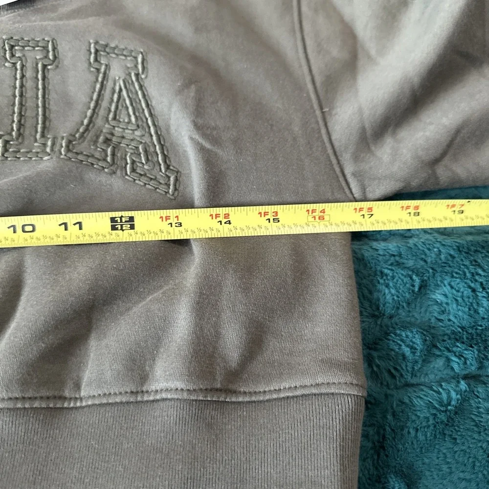 Gap x Cult Gaia Girl Size M (8) Cropped Logo Sweatshirt Vintage Soft Olive Green